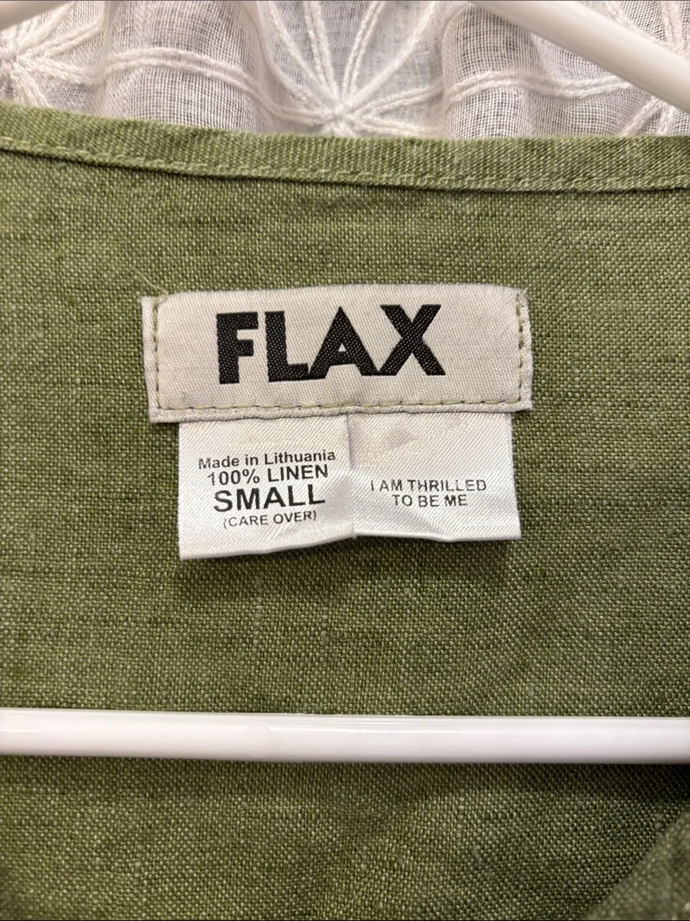 Flax Olive Button-Front Linen Button Down
